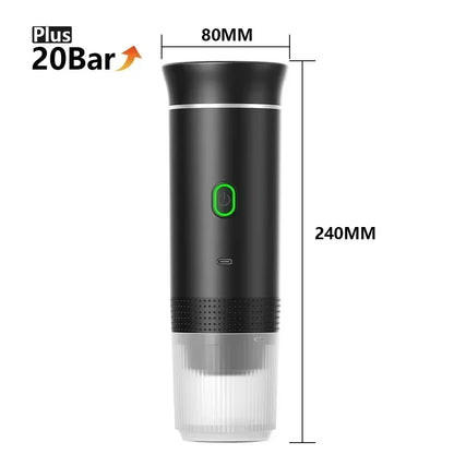20Bar Portable Coffee Machine Espresso Machine Wireless Espresso Coffee Maker for Capsule Coffee Powder Camping Coffee Maker