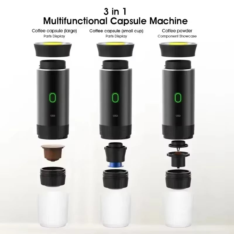 20Bar Portable Coffee Machine Espresso Machine Wireless Espresso Coffee Maker for Capsule Coffee Powder Camping Coffee Maker